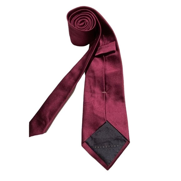 HUGO BOSS SELECTION Solid Purple Silk Tie ITALY 60